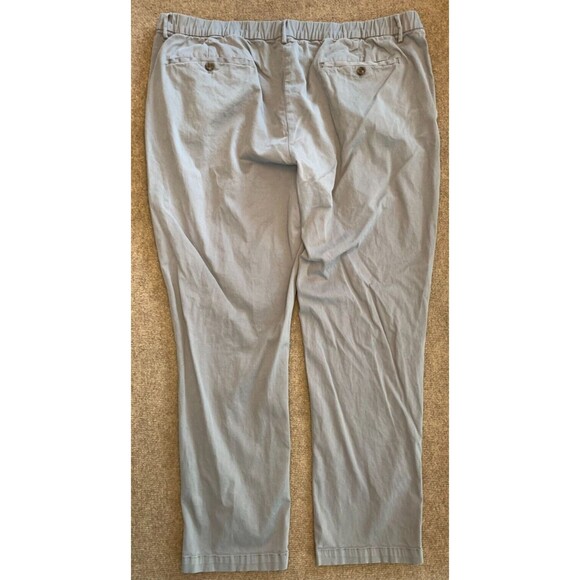 Bearbottom Stretch Chino Pants Mens 3XL Slim Fit Elastic Waistband Comfort Gray - Picture 3 of 7
